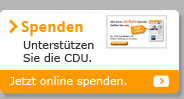 Spenden - Unterstützen Sie die CDU - Jetzt online spenden.