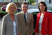 Tamara Zieschang mit Thomas de Maizière und Johanna Wanka